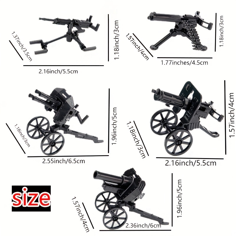 MOC 군사 장비 시리즈 2차 세계대전 중기관총 조립  - Heavy Equipment Education 리뷰 및 가격