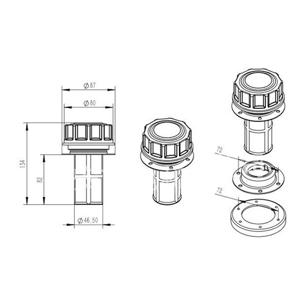 연료 탱크 캡 87mm 누출 방지 고무 씰 포함 발전기 - Heavy Equipment Freeport 리뷰 및 가격