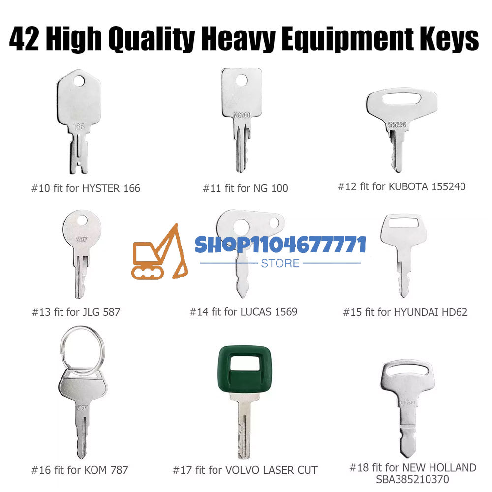 42 키 중장비 건설 애벌레 용 점화 키 Volvo B - Heavy Equipment Keys Master Set 리뷰 및 가격