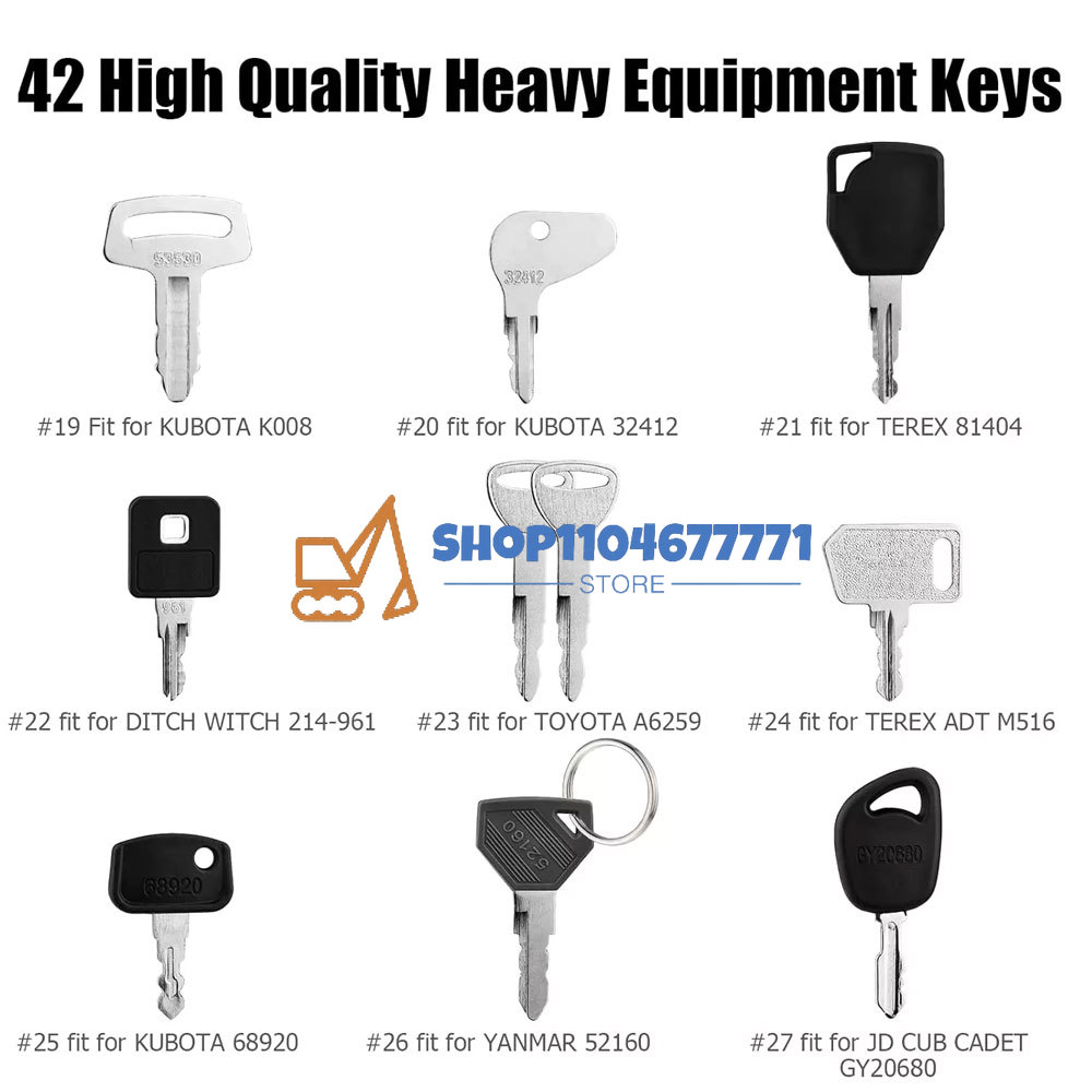 42 키 중장비 건설 애벌레 용 점화 키 Volvo B - Heavy Equipment Keys Master Set 리뷰 및 가격